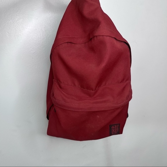 Canvas School Backpack - Burgundy Red - Picture 1 of 10